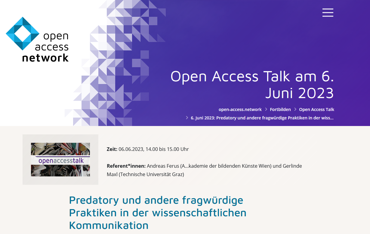 Open Access Talk
